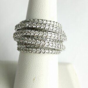 NWT silver cz dome ring sz 8